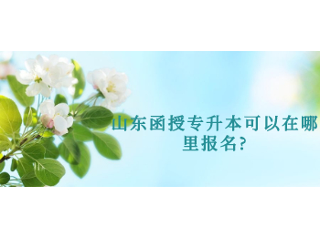 山東函授專升本可以在哪里報名?