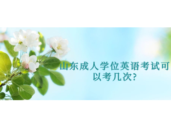 山東成人學位英語考試可以考幾次?