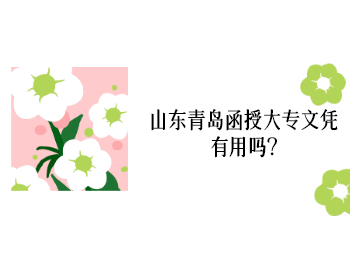 山東青島函授大專文憑有用嗎?