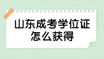 山東成考學位證