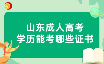 山東成人高考學(xué)歷能考哪些證書(shū)
